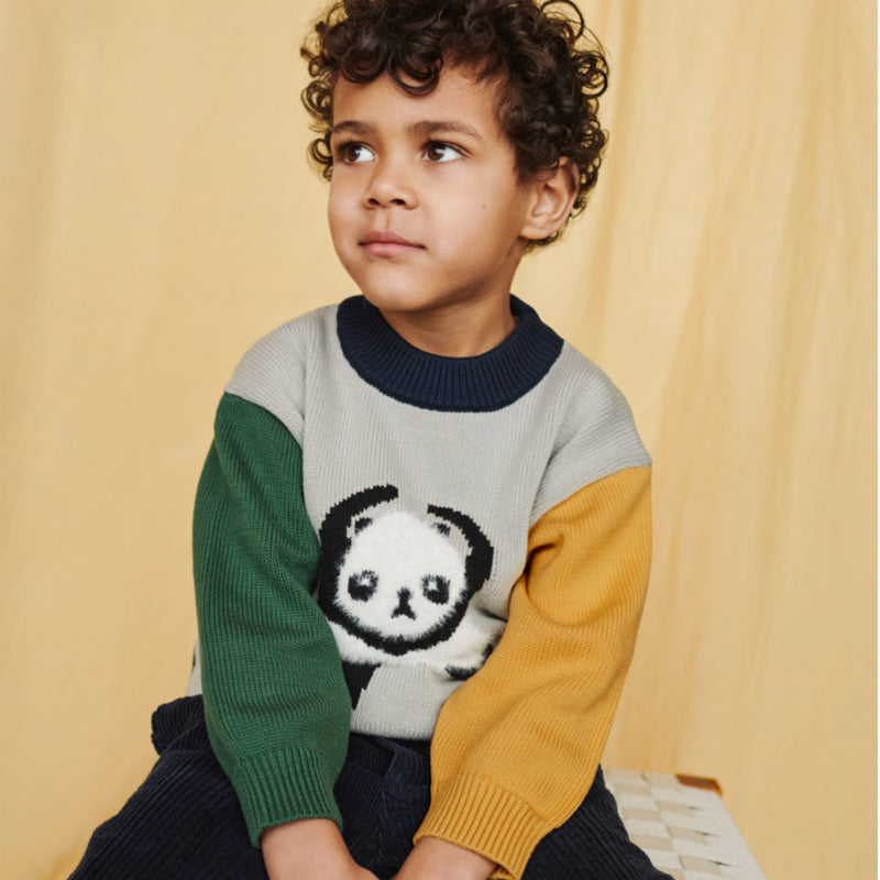 Strickpullover "Orlane Panda / Mist / Classic navy multi mix"