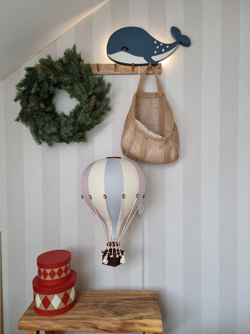 Heißluftballon “Lila / Hellblau / Vanille“ L