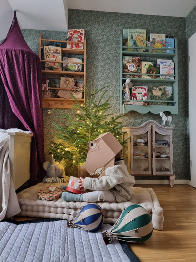 Heißluftballon “Pastel Green/Beige“ L