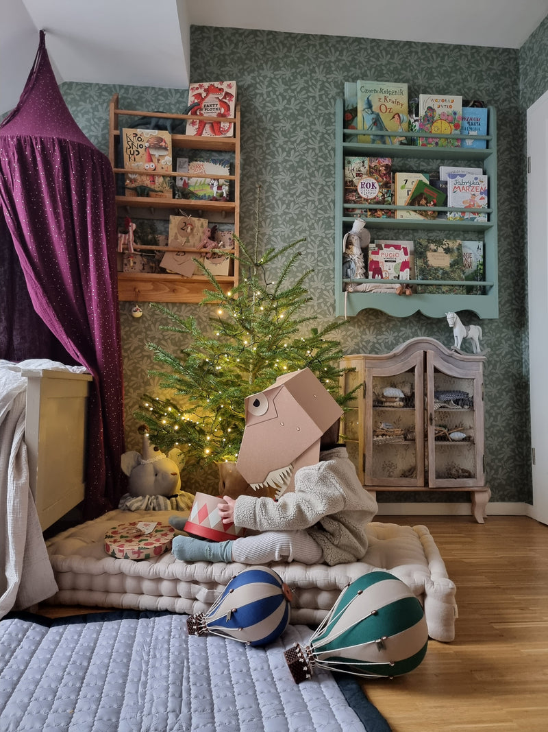 Heißluftballon “Pastel Green/Beige“ L