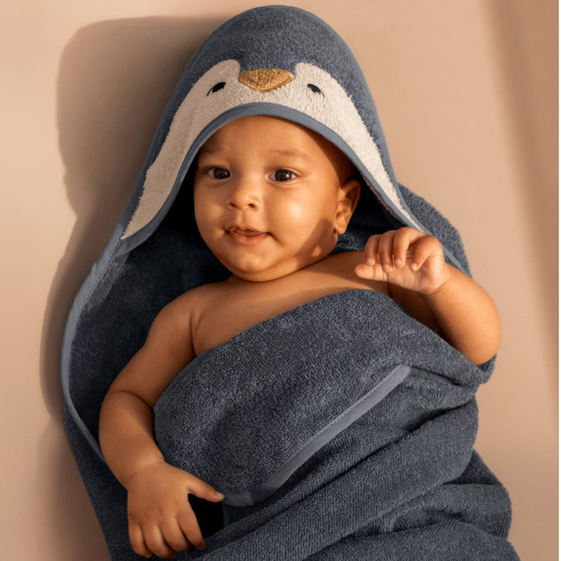 Baby-Kapuzenbadetuch “Albert Penguin Oceanview mix"