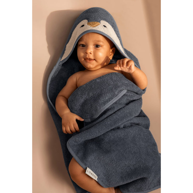 Baby-Kapuzenbadetuch “Albert Penguin Oceanview mix"