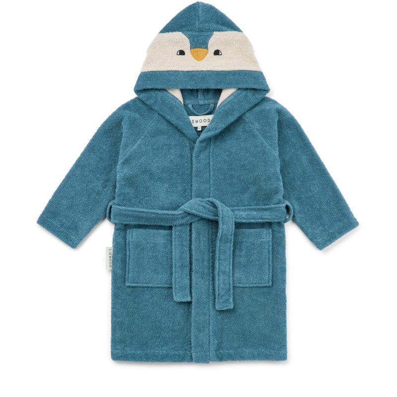 Kinder-Bademantel “Lily Penguin Oceanview mix"