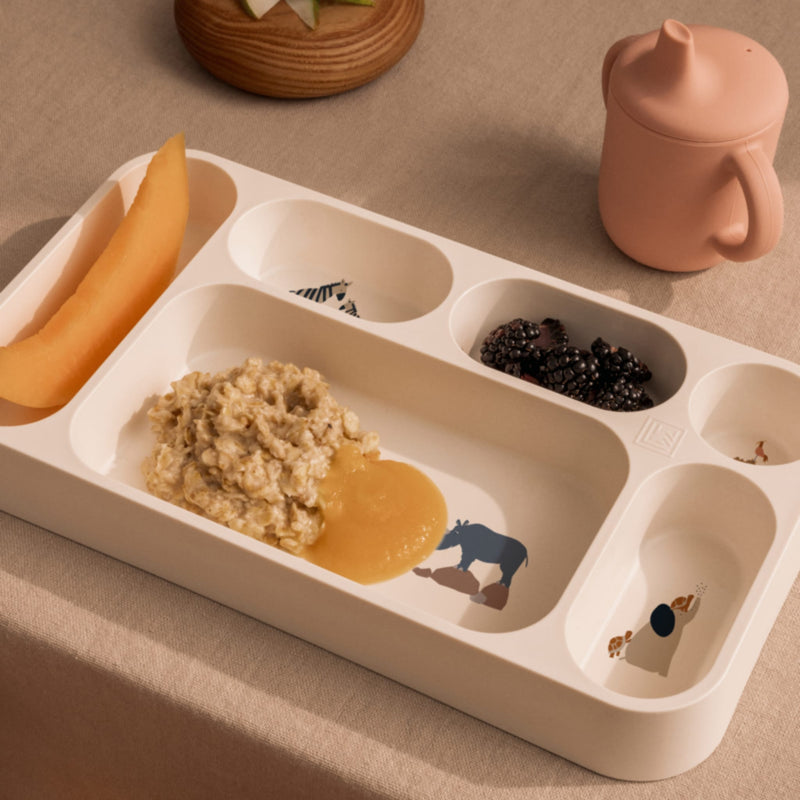 Trennteller für Kinder “Mosu Peach / Sea shell"