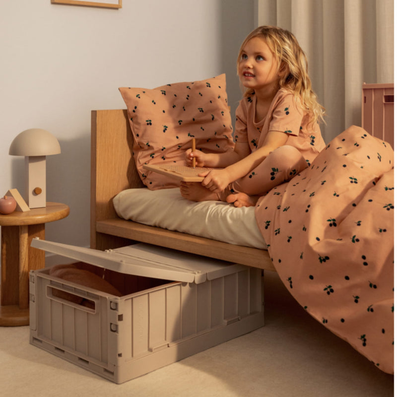 Bettroll-Aufbewahrungsbox mit Deckel "Weston Sandy"