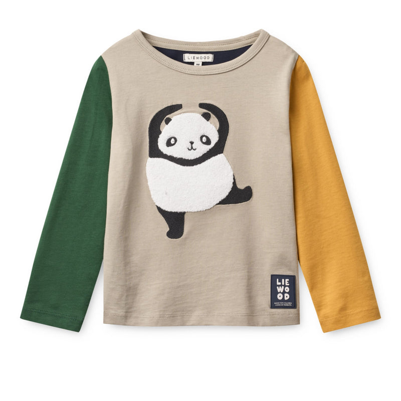 Langarm T-Shirt "Apia Panda / Mist / Classic navy multi mix"