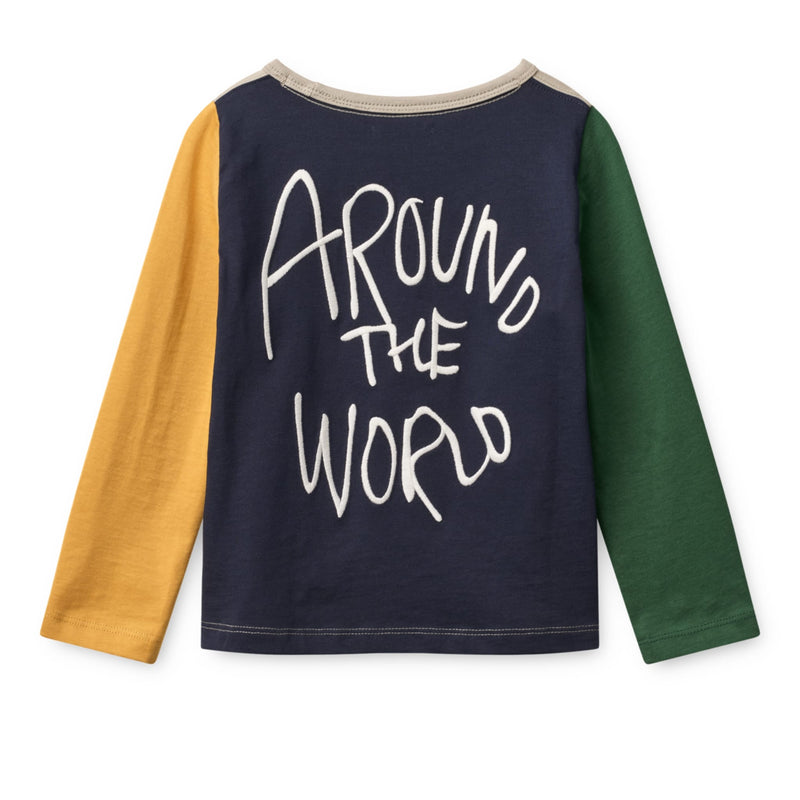 Langarm T-Shirt "Apia Panda / Mist / Classic navy multi mix"