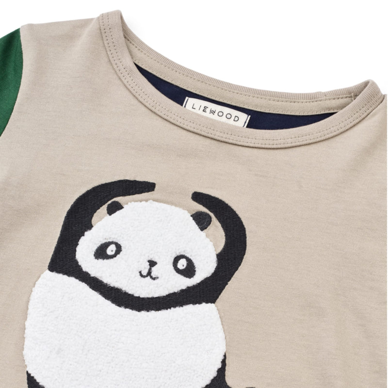 Langarm T-Shirt "Apia Panda / Mist / Classic navy multi mix"