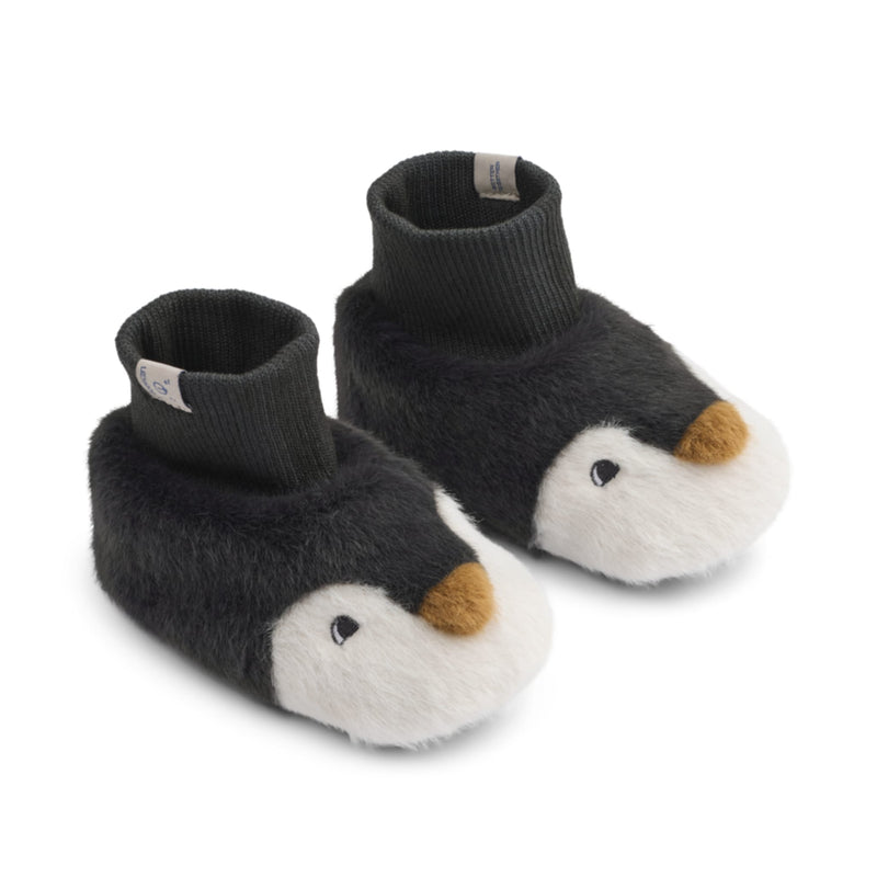 Hausschuhe für Kinder "Pinguin Sandy / Dark grey"