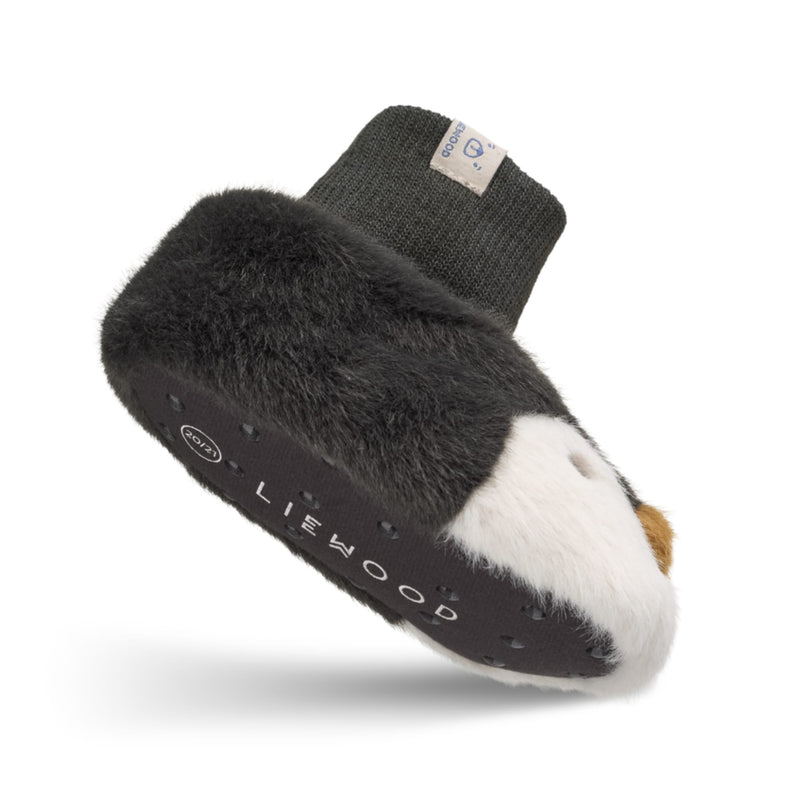 Hausschuhe für Kinder "Pinguin Sandy / Dark grey"
