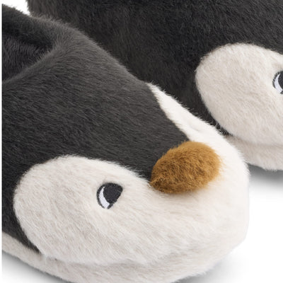 Hausschuhe für Kinder "Aviaja Penguin Sandy / Dark grey"