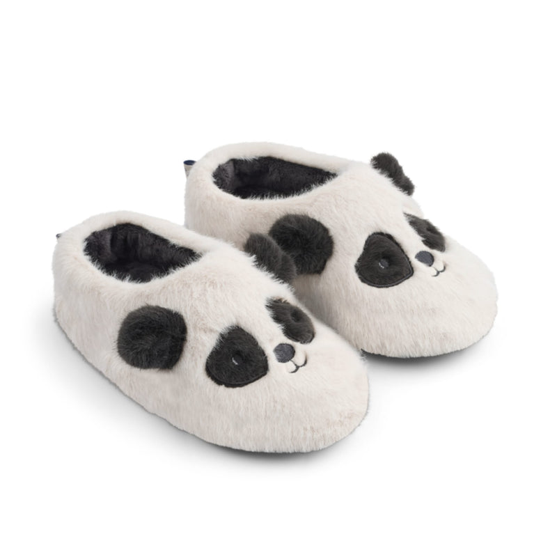 Hausschuhe für Kinder "Aviaja Panda Sandy / Dark grey"