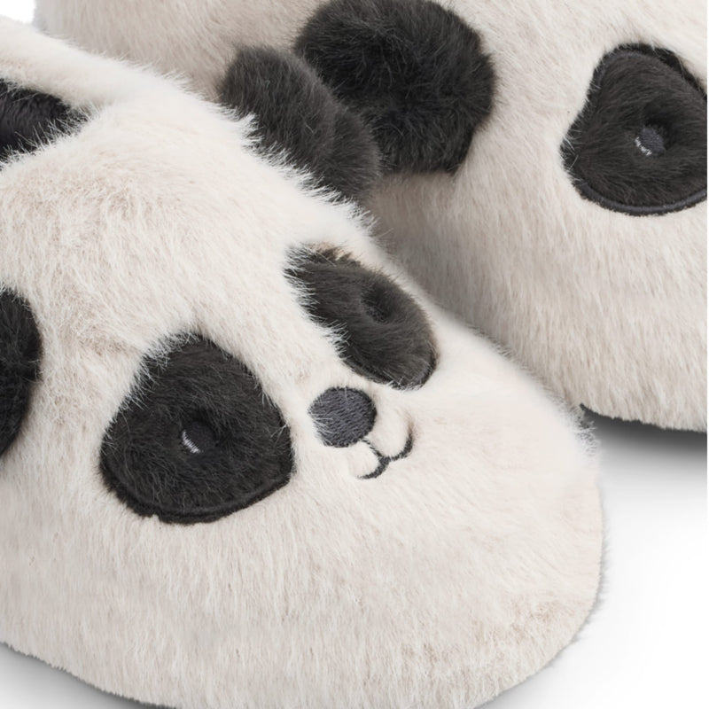 Hausschuhe für Kinder "Aviaja Panda Sandy / Dark grey"