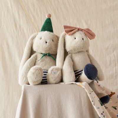 Plüschtier "Babette Rabbit Mist / Navy stripe mix"