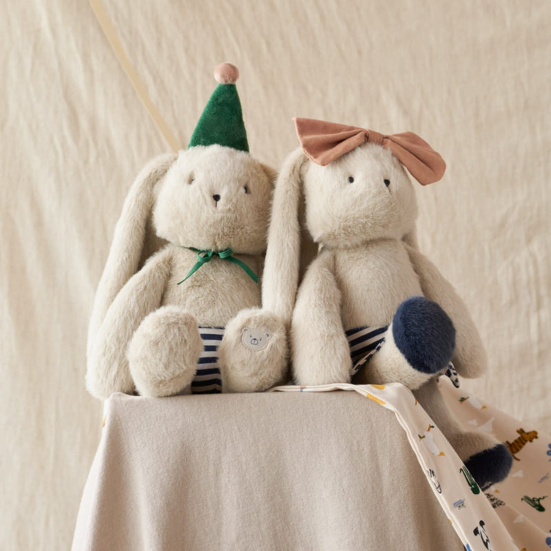 Plüschtier "Babette Rabbit Mist / Navy stripe mix"