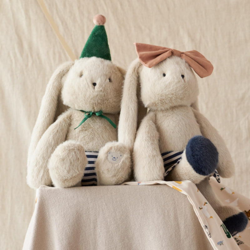 Plüschtier "Bertrand Rabbit Mist / Blue stripe mix"