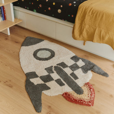 Waschbarer Baumwollteppich "Rocket" 85x135 cm