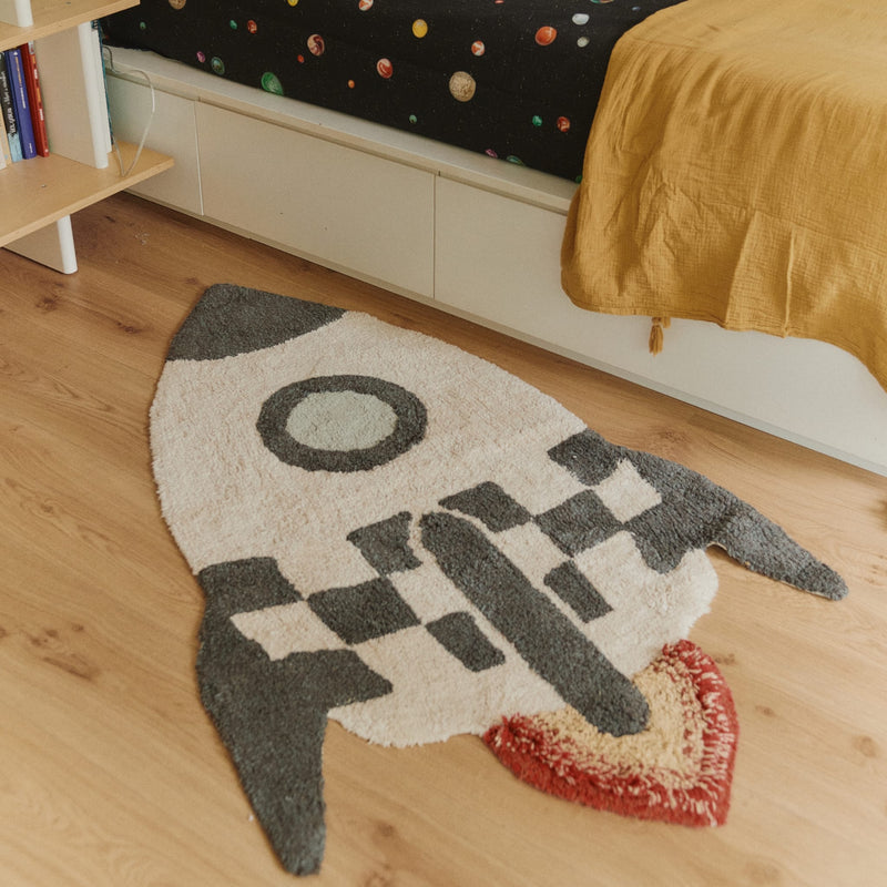 Waschbarer Baumwollteppich "Rocket" 85x135 cm