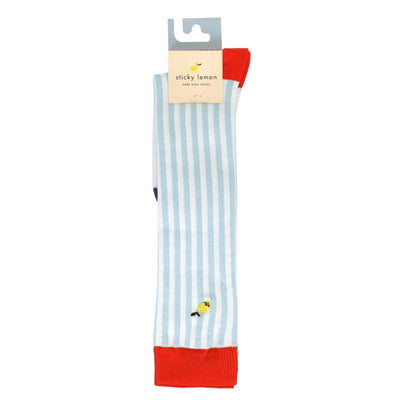 Kniehohe Socken – Stripes | Zissou Blue