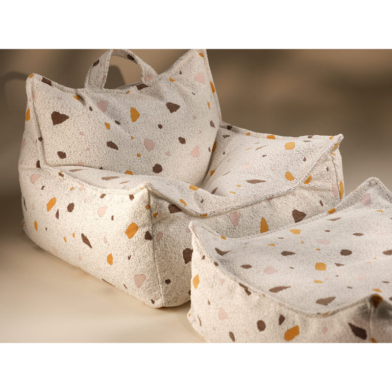Sitzhocker "Square Terrazzo Marble"