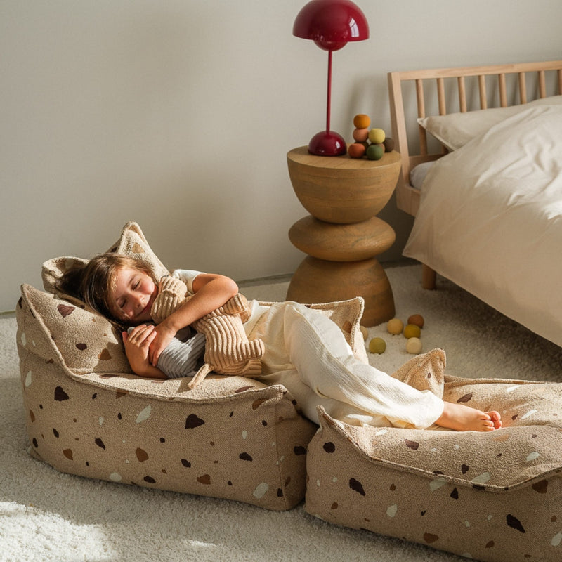 Sitzhocker "Square Terrazzo Sand"