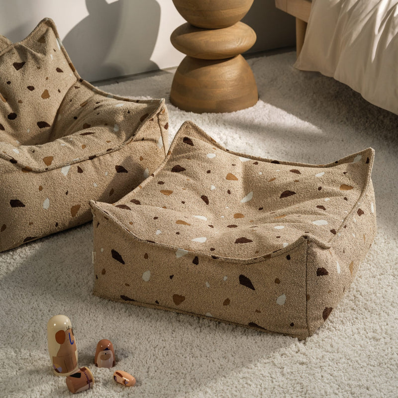 Sitzhocker "Square Terrazzo Sand"