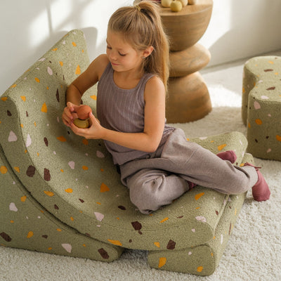 Kindersessel Moon "Terrazzo Moss"