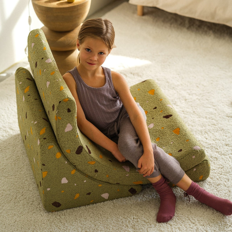 Kindersessel Moon "Terrazzo Moss"