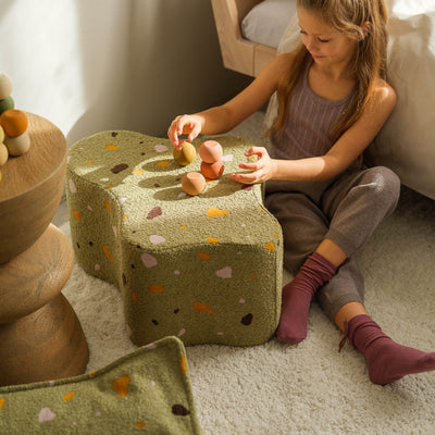 Sitzpuff "Cloud Terrazzo Moss"