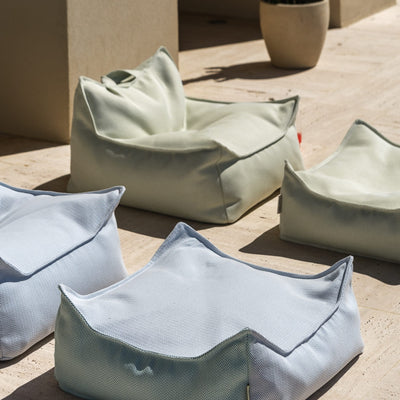 Outdoor Square Ottoman "Azure"