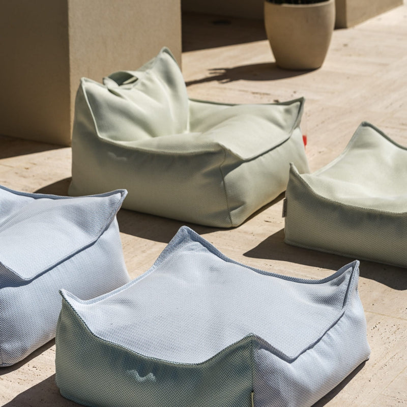 Outdoor Square Ottoman "Azure"