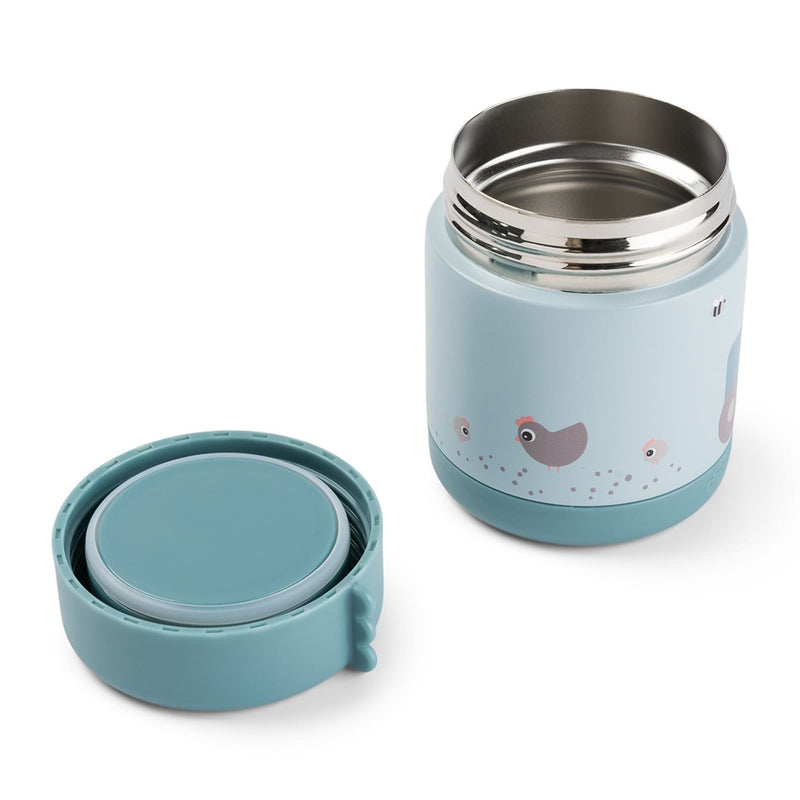 Thermo-Essensbehälter "Tiny farm - blue" 300 ml