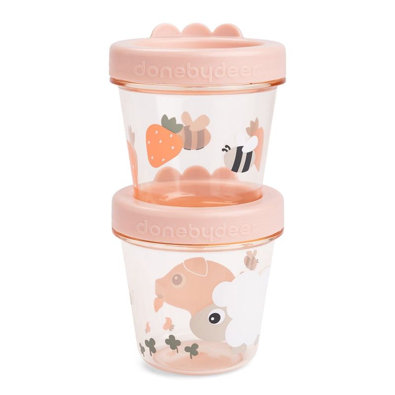 Baby-Snackbox "Tiny Farm - powder" 2er Set