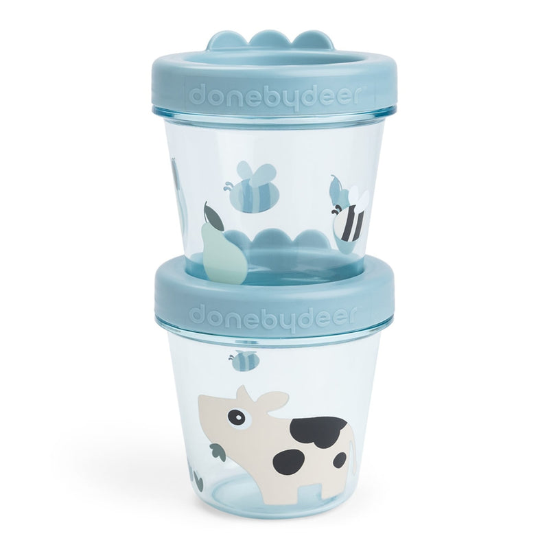 Baby-Snackbox "Tiny Farm - blue" 2er Set