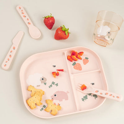 Kinderbesteck-Set " Foodie Tiny Farm - Powder"