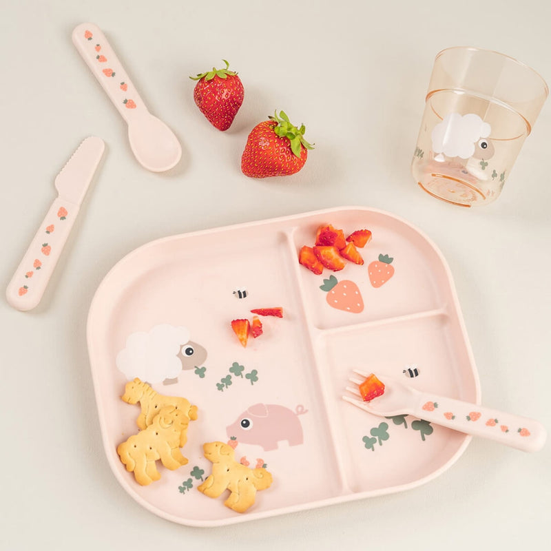 Kinderbesteck-Set " Foodie Tiny Farm - Powder"