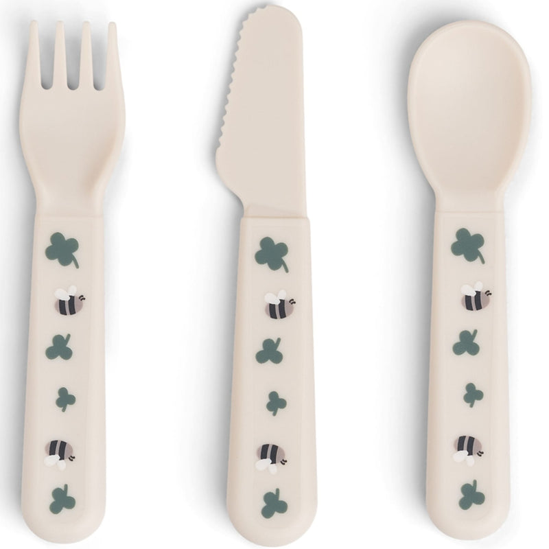 Kinderbesteck-Set " Foodie Tiny Farm - Sand"