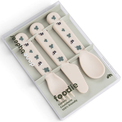 Kinderbesteck-Set " Foodie Tiny Farm - Sand"