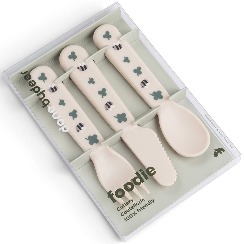 Kinderbesteck-Set " Foodie Tiny Farm - Sand"
