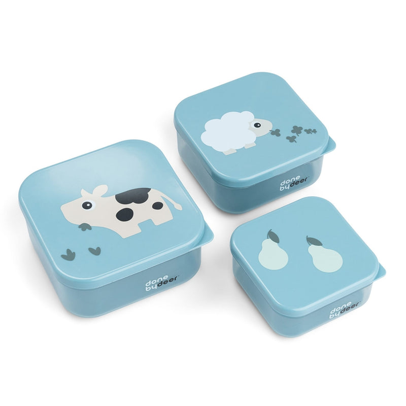 Snackbox-Set für Kinder “Tiny Farm - blue"