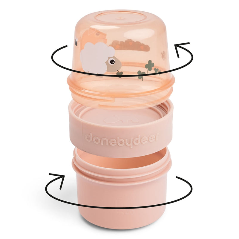 To Go 2-Way Snack-Behälter "Tiny farm - powder" S