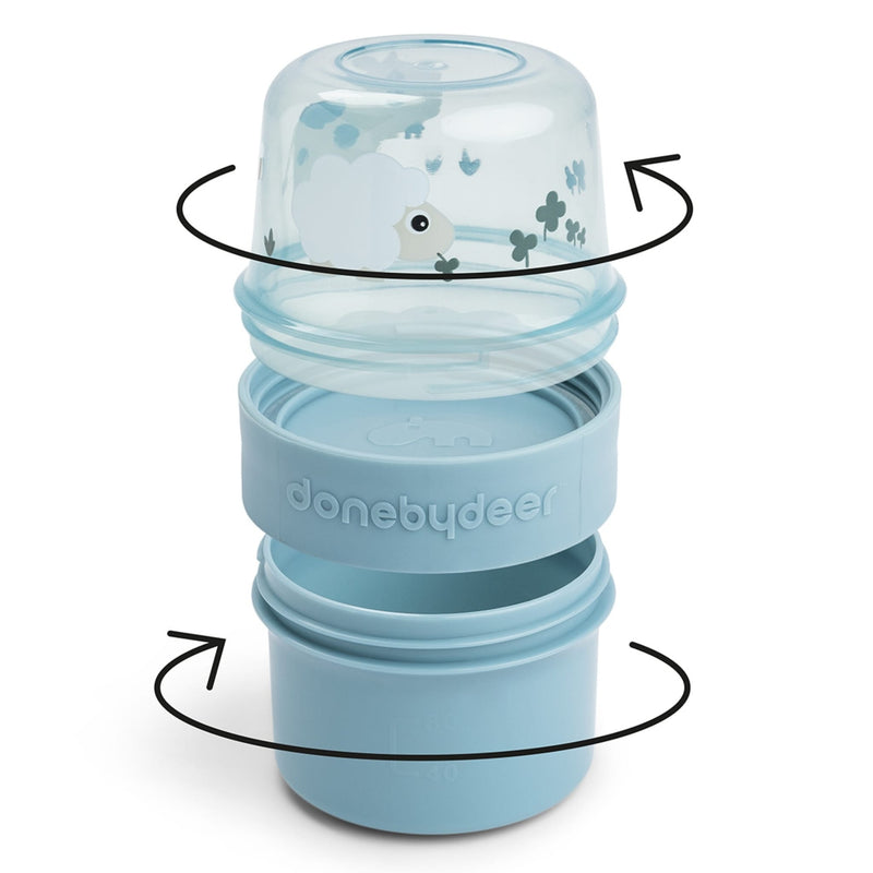 To Go 2-Way Snack-Behälter "Tiny farm - blue" S