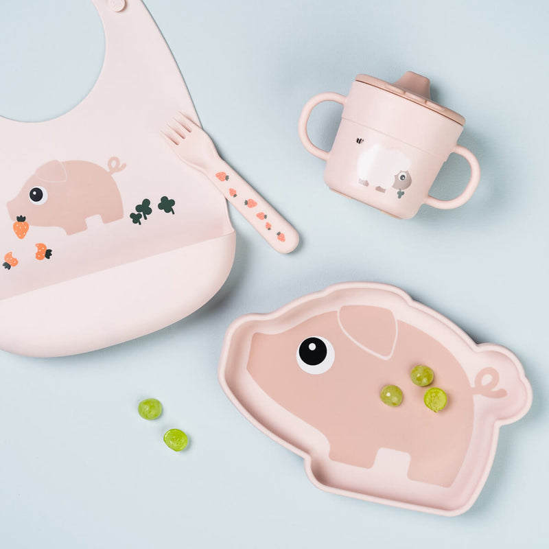 Stick&Stay Silikon Snackteller "Pigee - powder“