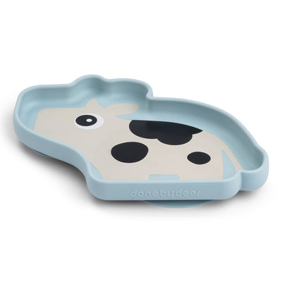 Stick&Stay Silikon Snackteller "Dotti - blue"