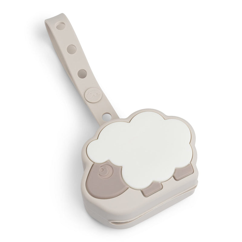 Schnullertäschchen aus silikon "Sheepy - sand"