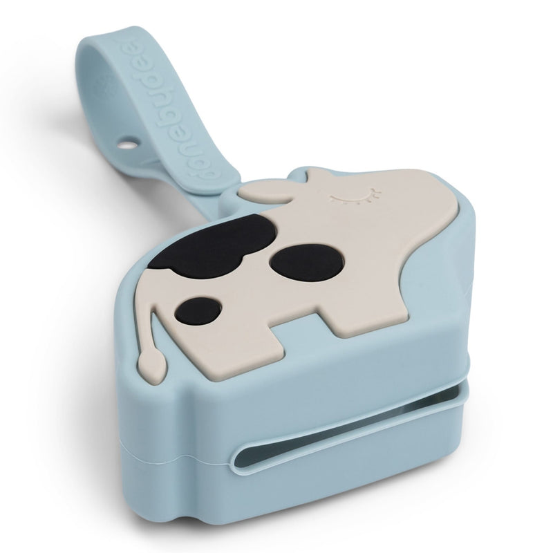 Schnullertäschchen aus silikon "Dotti - blue"