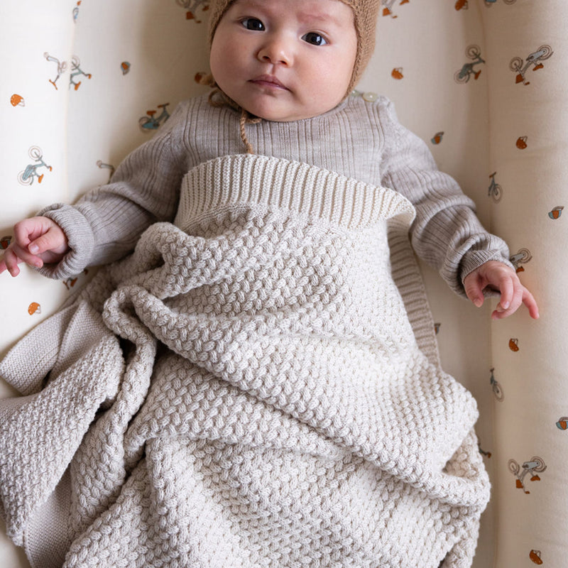 Strick Babydecke "Harper Off White"
