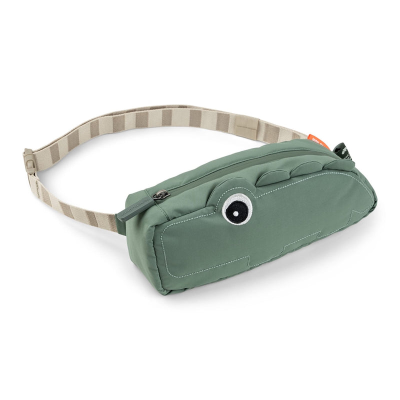 Gesteppte Kinder-Umhängetasche "Croco / Green"