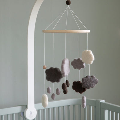 Filz-Babymobile "Clouds Warm Grey"