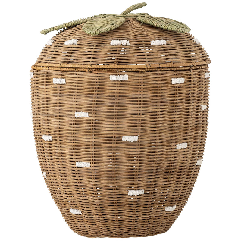 Korb mit Deckel "Pelino Braun" Rattan